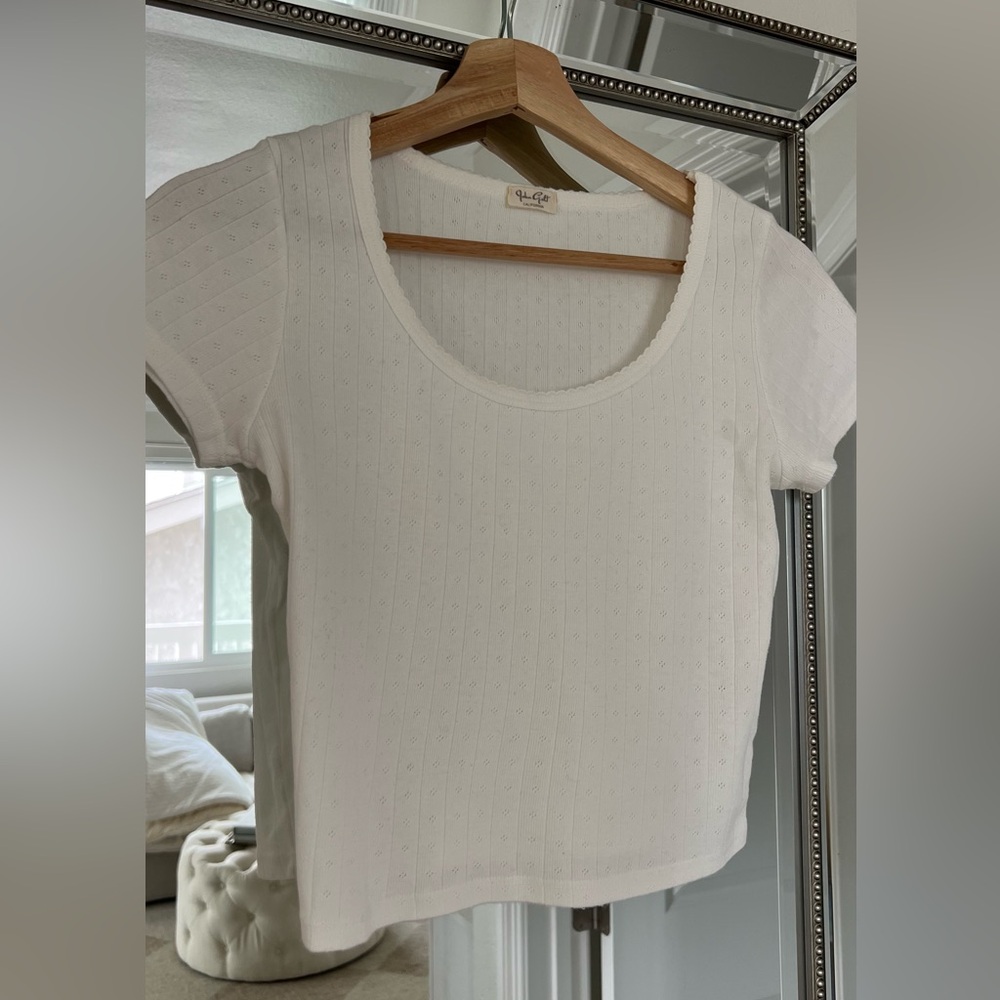 pac sun John Galt Pointelle T-Shirt